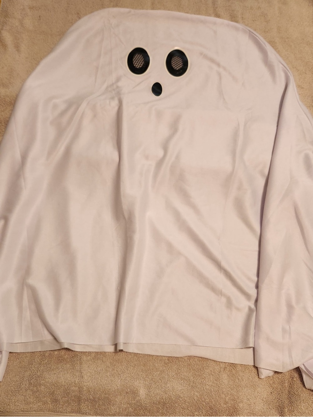 Kids White Ghost Costume Glow-In-The-Dark Eyes